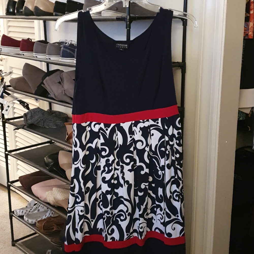 Knee-Length Strap Sleeve Dress